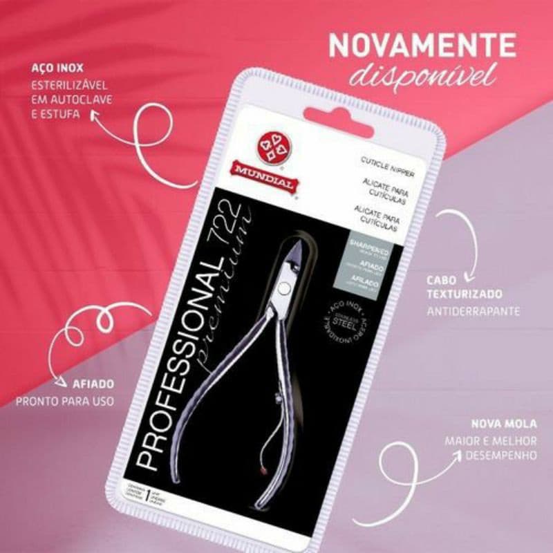 Alicate de Cutícula Professional 722 Mundial Personal Care
