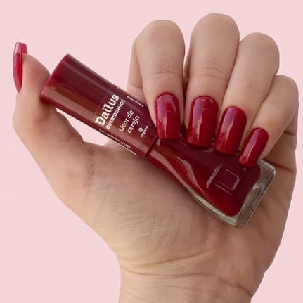 Esmalte Dailus Licor de Cereja Queridinhos | Vinho Cremoso, Brilho Intenso e Longa Duração Vegano.