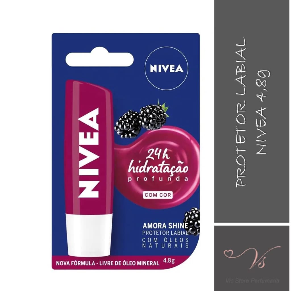 Protetor Nivea Hidratante Labial Amora Shine - 4,8g