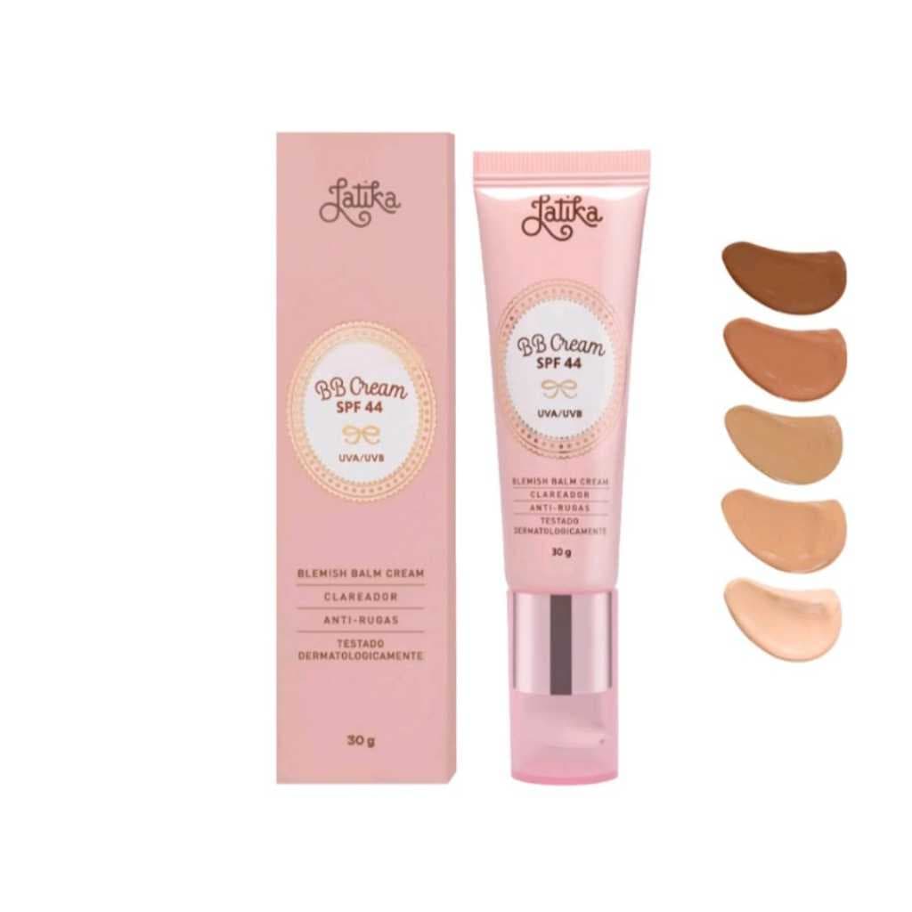 BB Cream Latika Clareador e Antirrugas FPS44 Base 30g