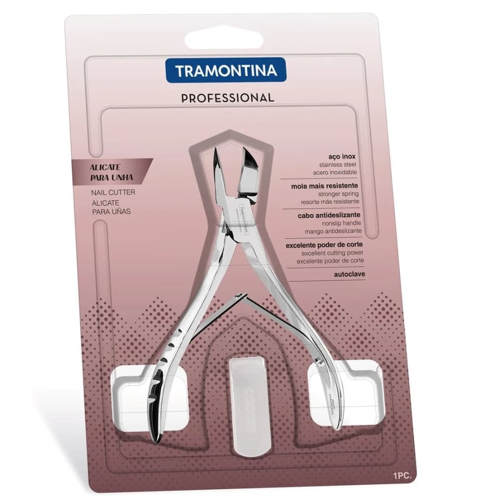 Alicate Robusto para Unhas Manicure Pedicure Profissional Aço Inox Tramontina