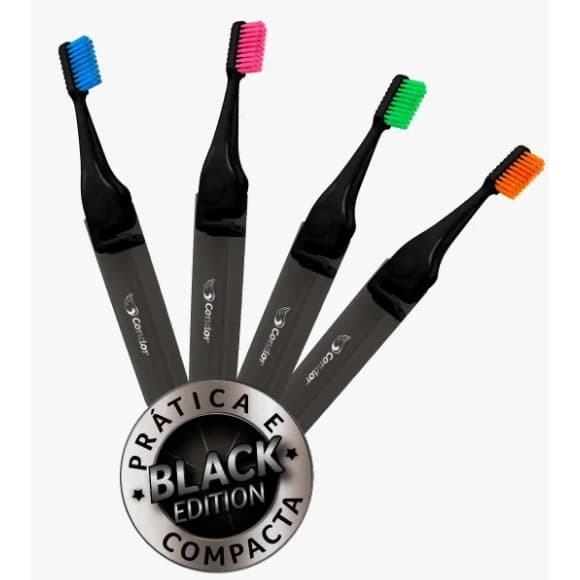 Escova de Dente- Condor Trip Black Macia