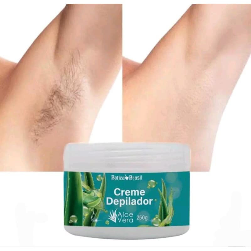 Creme Depilatorio Depilação Corpo Pernas virilhas axilas - creme depilador com aloe Vera botica Brasil 240g