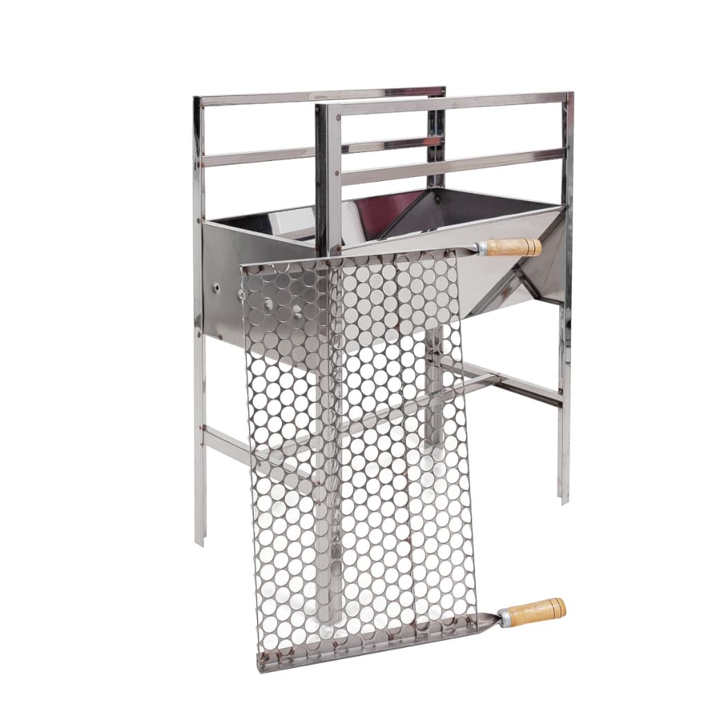 Churrasqueira Inox Portátil Grande Robusta com Grelha inox Para Família 60x33x75