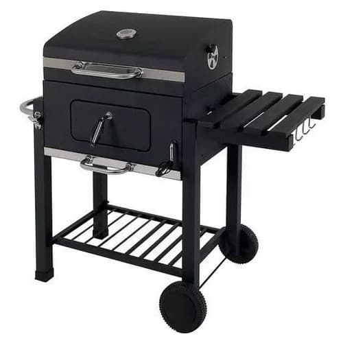 Churrasqueira Americana Bafo Carvão Grelhas Rodas - Itapuama Cor Preto