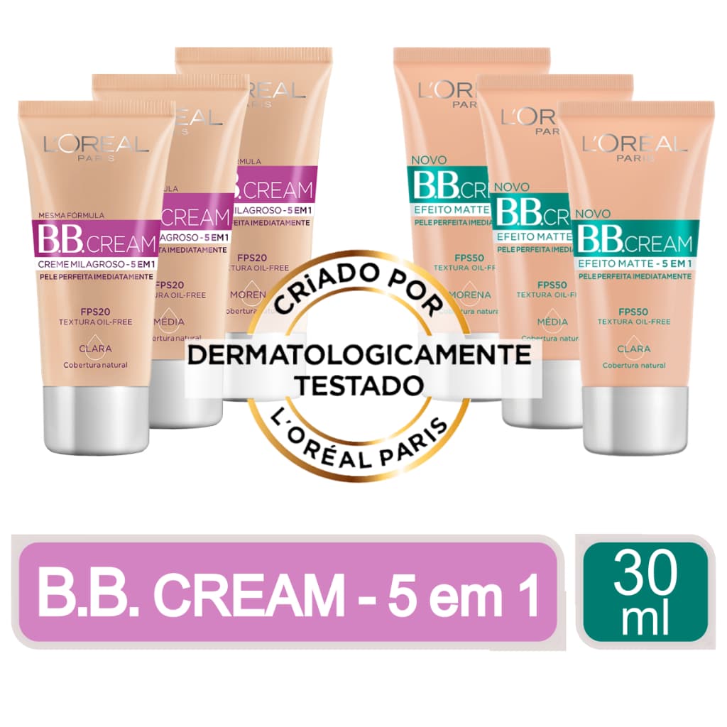 BB CREAM EFEITO 5 EM 1 - L’ORÉAL PARIS - 30 ML - UNIDADE