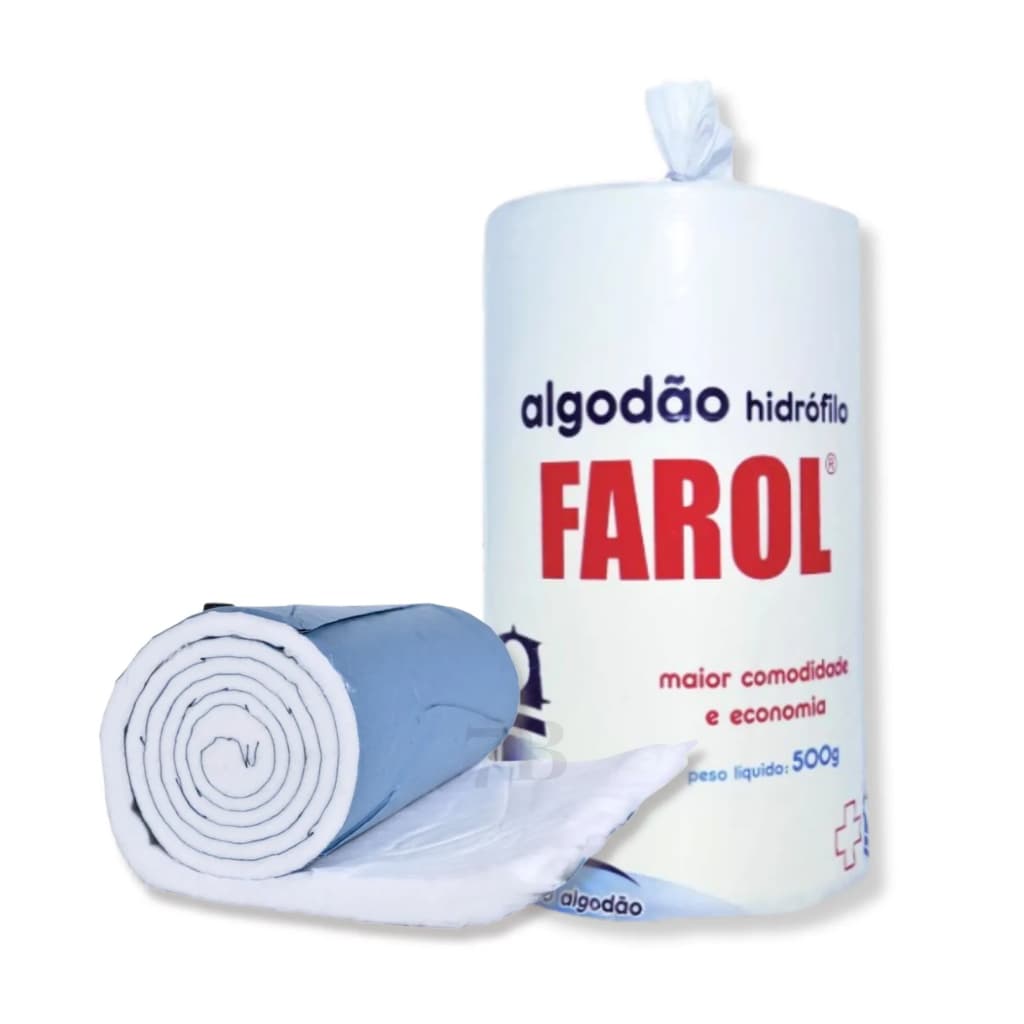 Algodão Hidrófilo 500g Rolo Farol