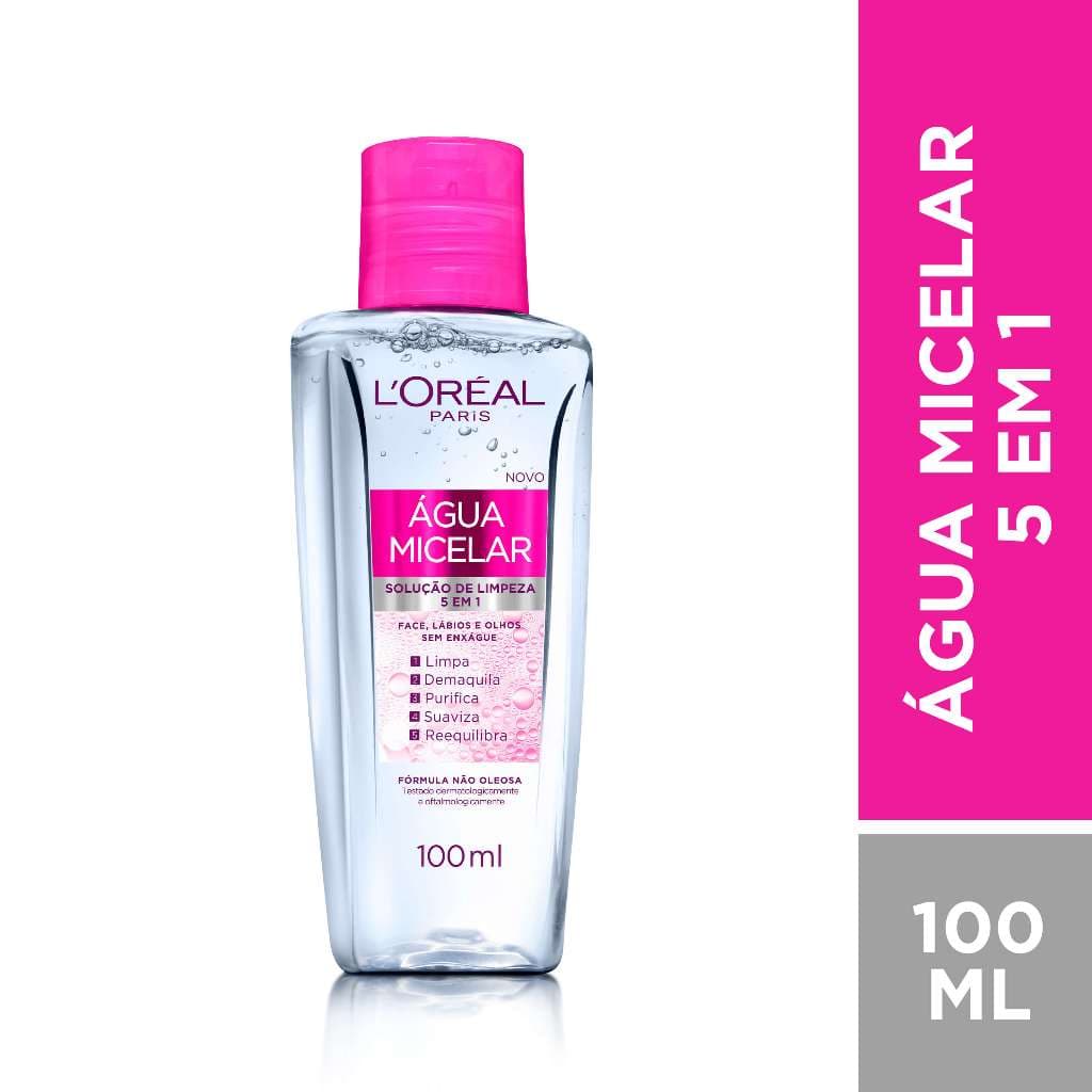 Água Micelar Loreal Paris Solução de Limpeza 5 em 1 - 100ml