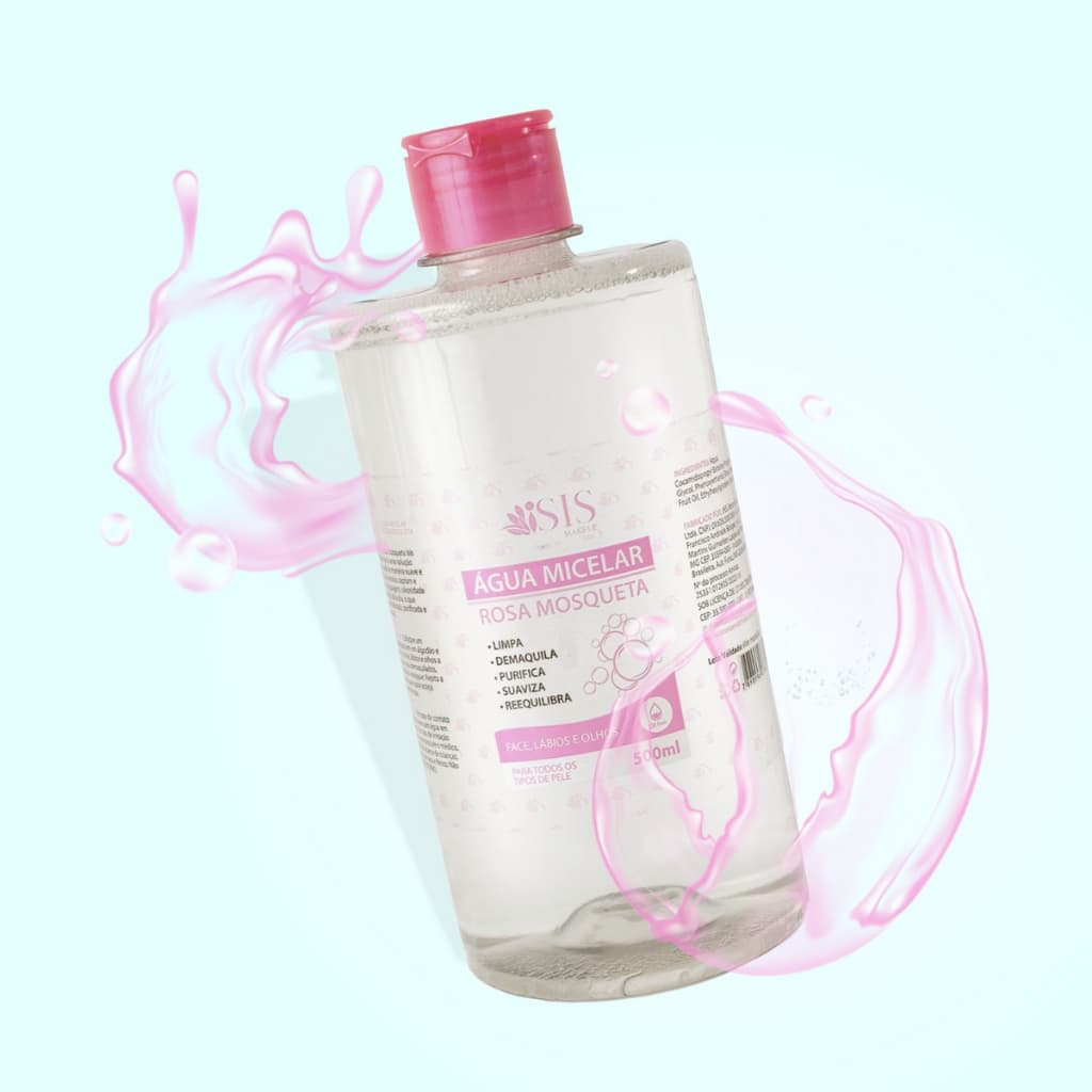 Água Micelar Rosa Mosqueta 500 ml Isis Make-up