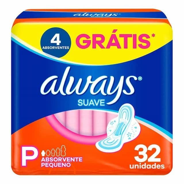 Absorvente Always Super Proteção Suave P C/Abas 32 Unidades