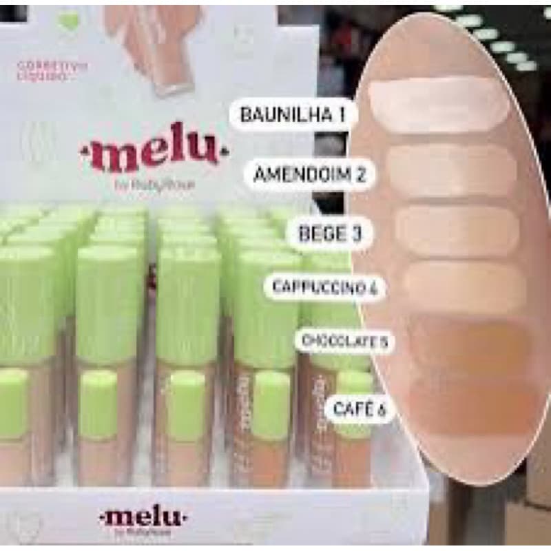 Corretivo Líquido Melu by Ruby Rose corretor de olheiras tampa verde