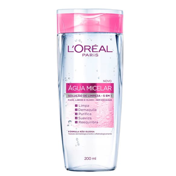 ÁGUA MICELAR 200ML 5 EM 1 L'ORÉAL PARIS -SOLUÇÃO DE LIMPEZA FACIAL