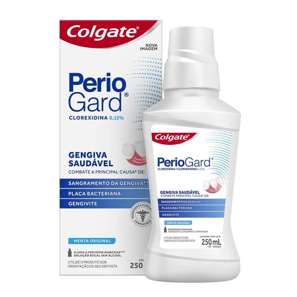 Enxaguante Bucal Colgate Periogard Solução Bucal sem álcool -250ml