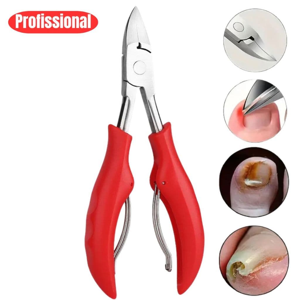 Alicate de Unha Profissional Curvado com Mola Dupla - Corte Perfeito e Durabilidade para o Seu Dia a Dia