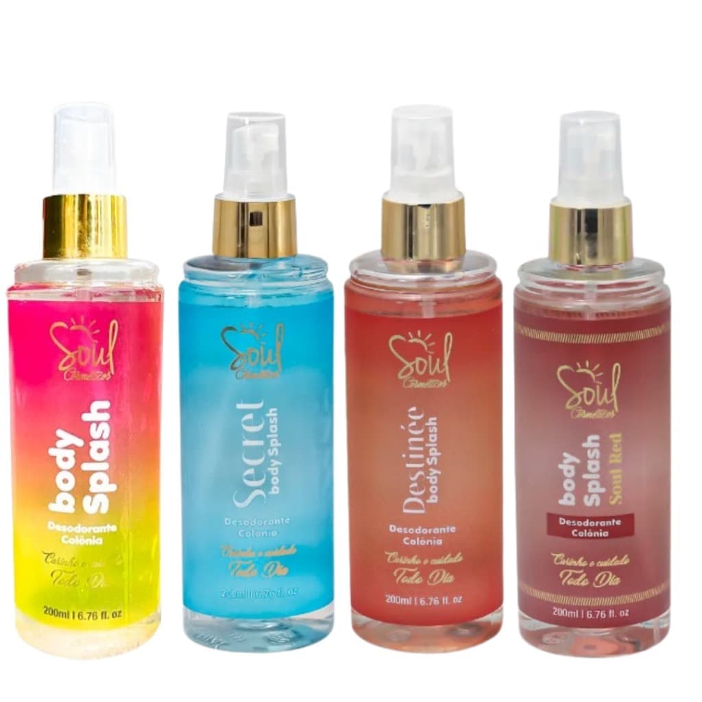 Body Splash SOUL TRADICIONAL FEMININO  200ML - DESODORANTE CORPORAL DE ALTA FIXAÇÃO - P/ DIA E NOITE