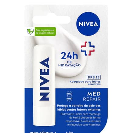 Hidratante Labial Protetor Nivea FPS15 Med Repair 4,8g