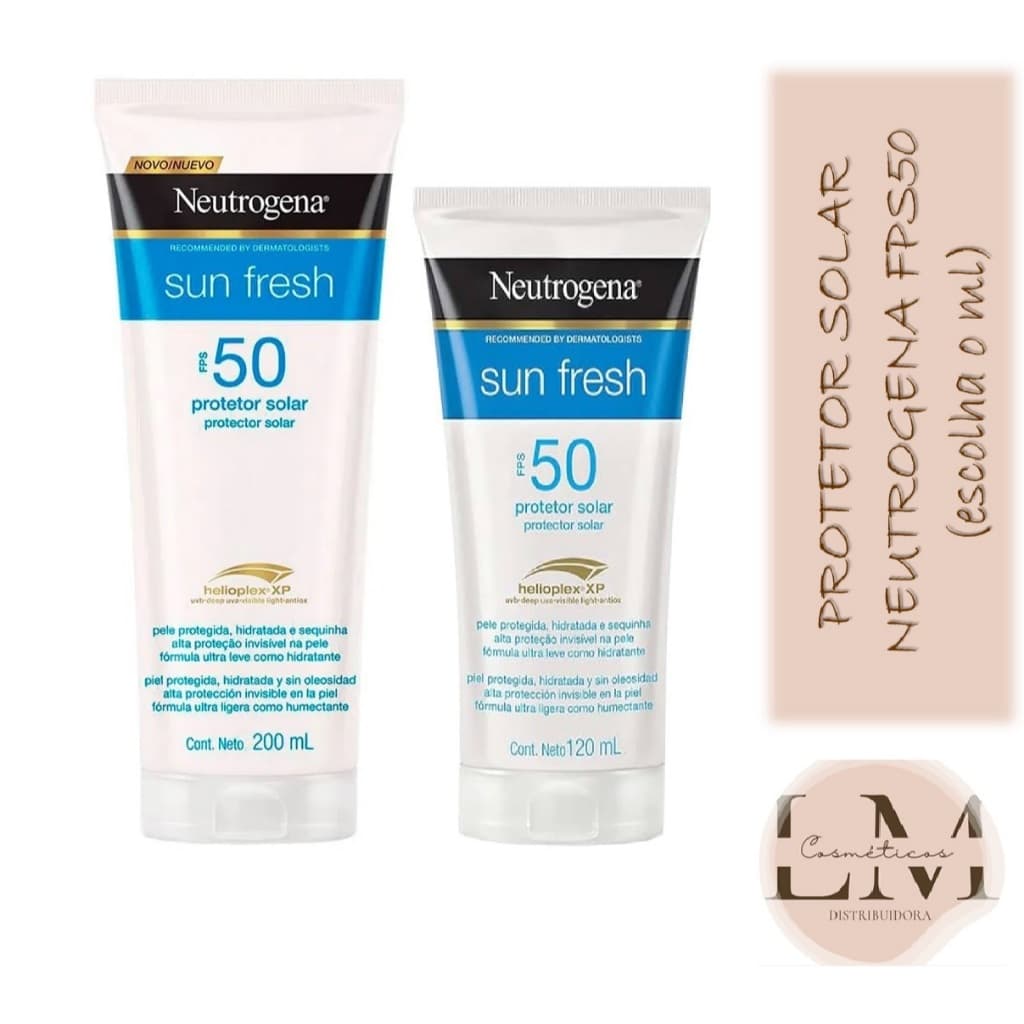 Protetor Solar Neutrogena Sun Fresh FPS 50 (escolha o tamanho)