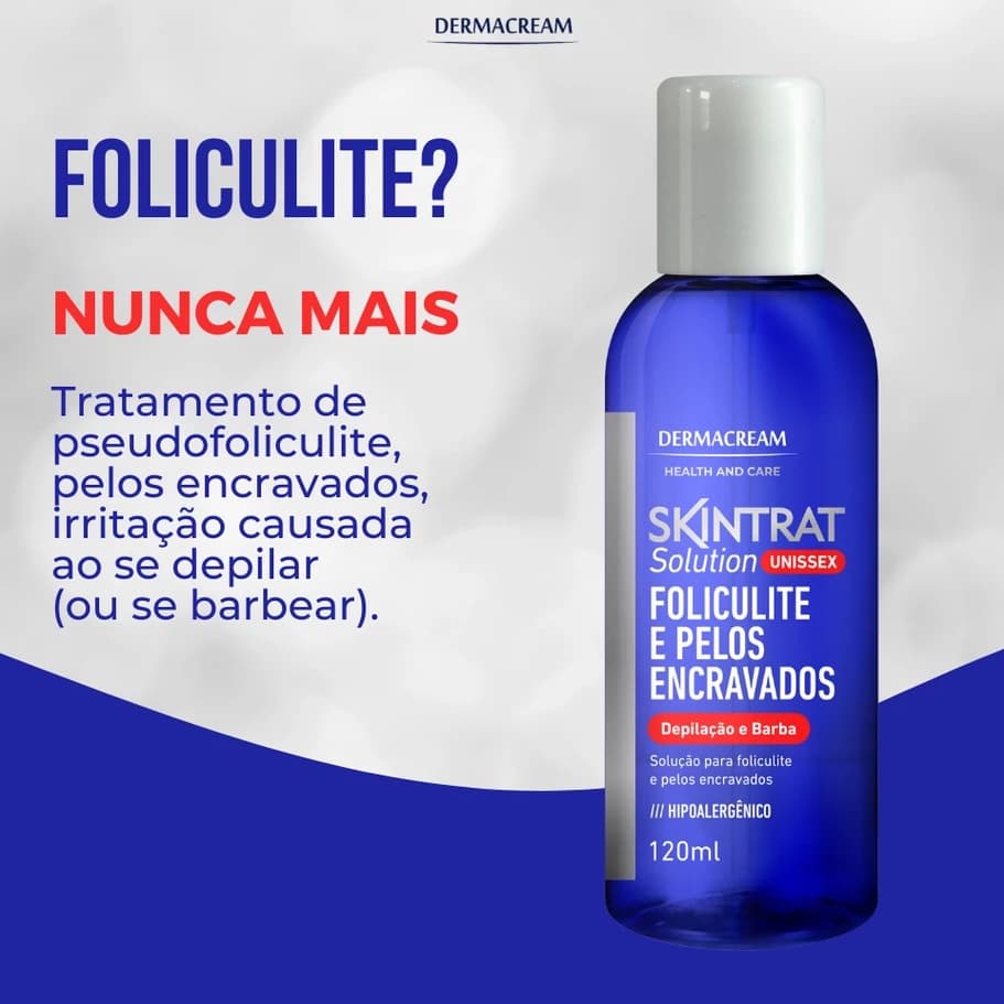Skintrat Foliculite e Pelos Encravados Depilação e Barba 120ml - Dermacream Unissex