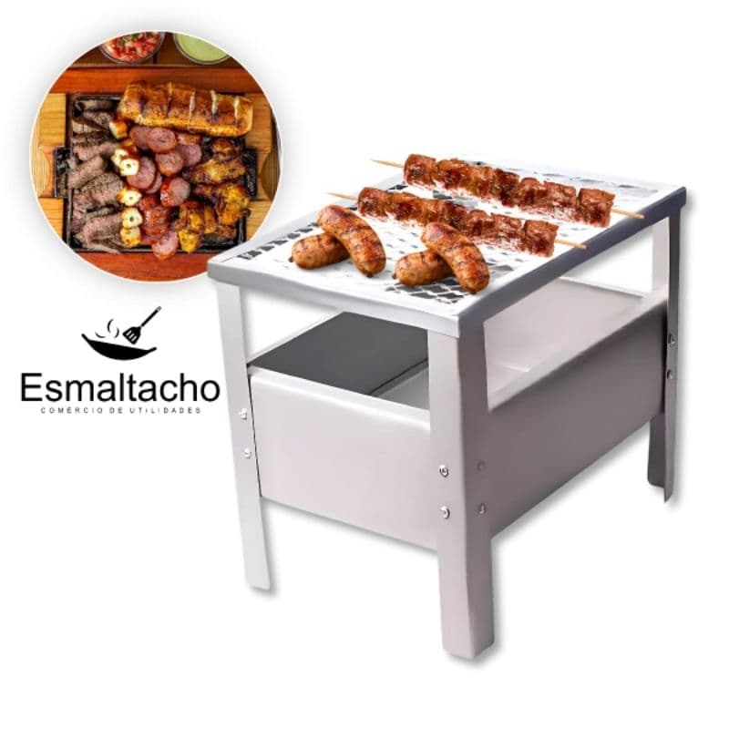Churrasqueira Mini Campeira Movel Churraskita Inox Portátil
