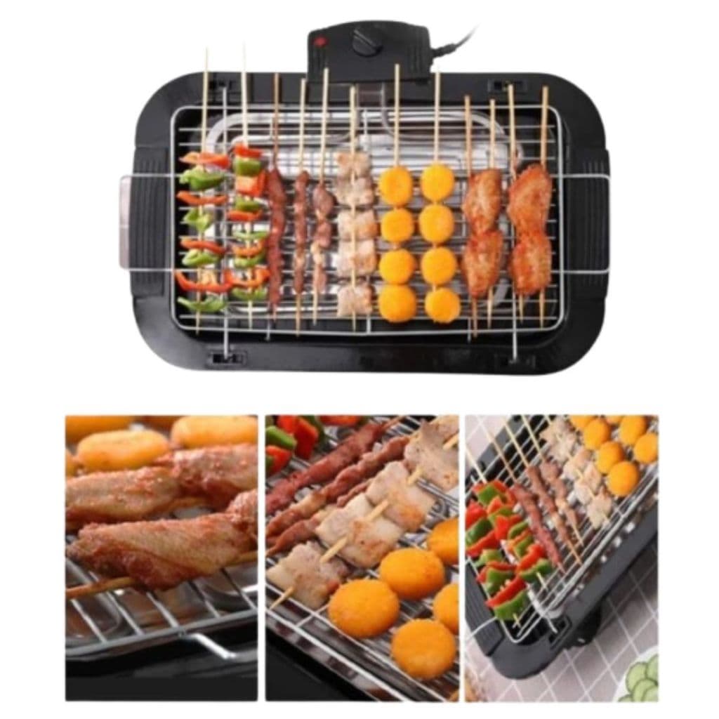 Churrasqueira Elétrica Interior Exterior Sem fumaça Grelhador Portátil Cozinha 110v - 3XZ OFFICIAL STORE