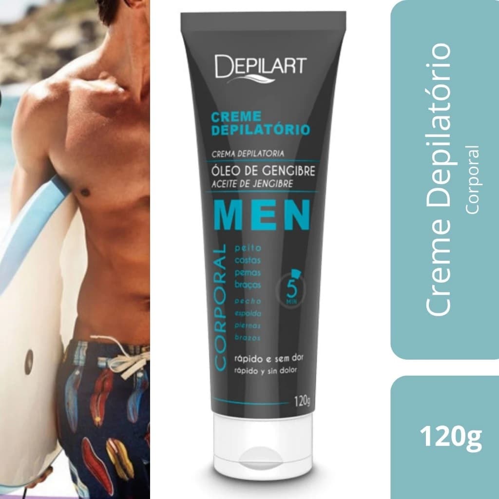 Creme Depilatório Corporal Men Masculino 120g Depilart