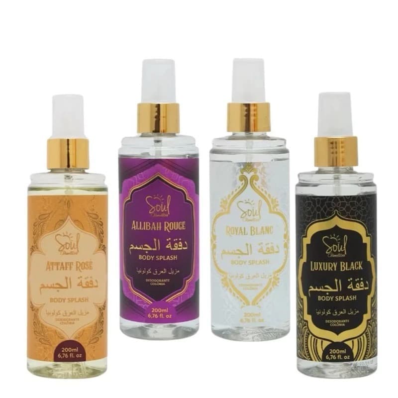 Body Splash ARABE SOUL 200ML FEMININO  - DESODORANTE CORPORAL - ALTA FIXAÇÃO - DIA E NOITE