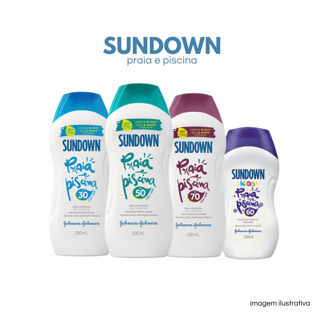 Protetor Solar Sundown Praia e Piscina 200ml (escolha o seu)