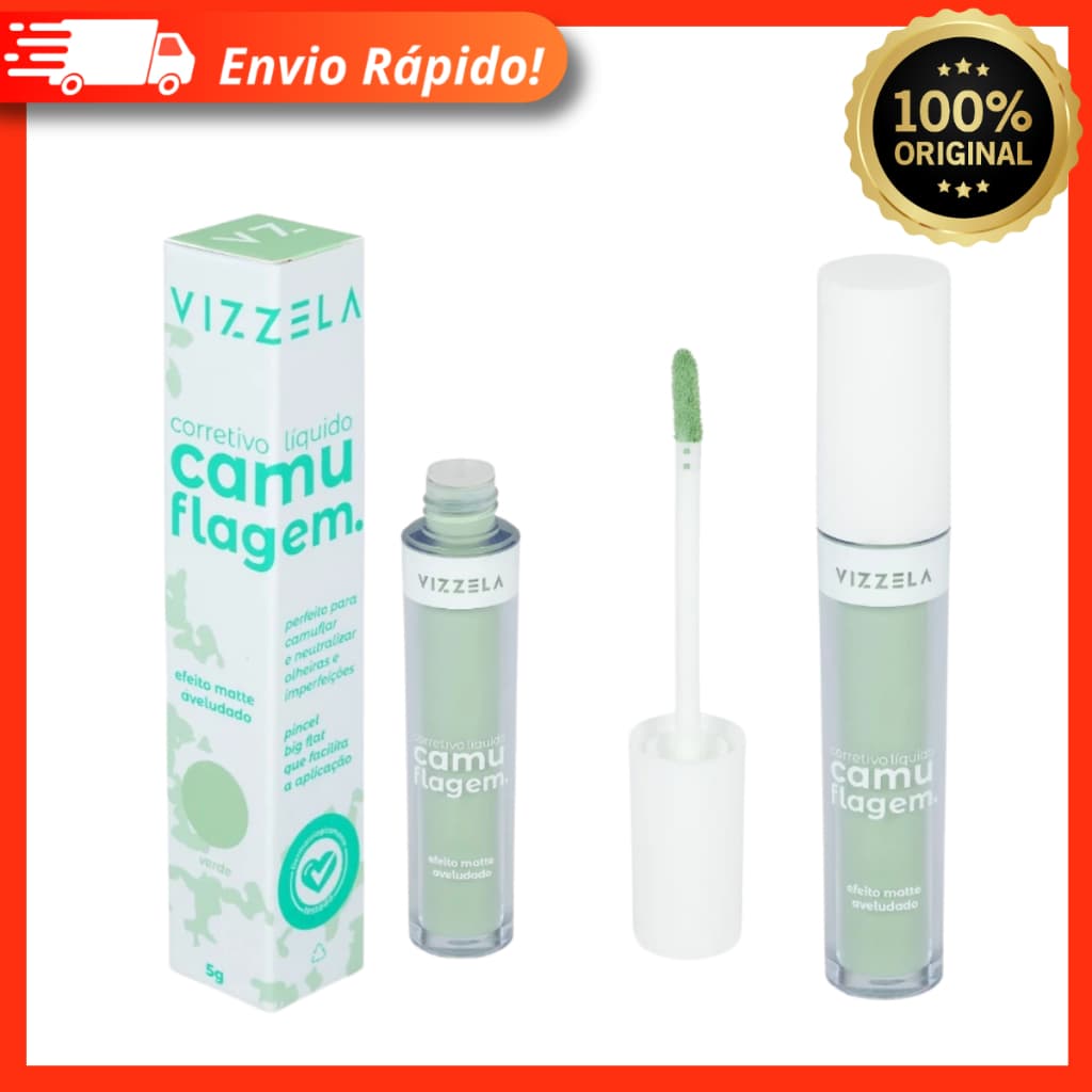 Corretivo Camuflagem Perfeita na cor Verde - Vizzela