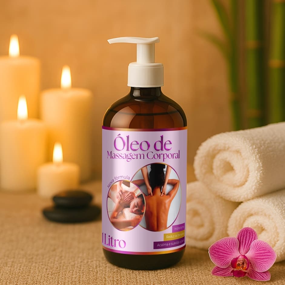 Oleo Para Massagem Corporal Sensual Natural 1 Litro Massagens Óleo com Fragrância