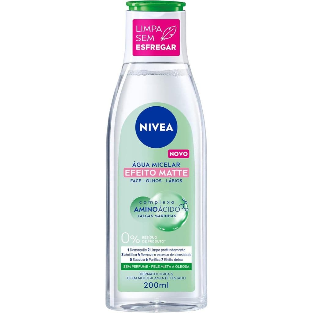 Água Micelar Nivea Solução De Limpeza 7 Em 1 Efeito Matte 200ml