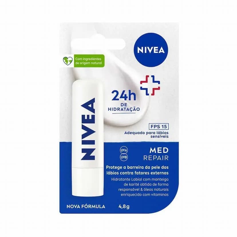 Protetor Labial FPS15 Nivea Med Repair 4,8g