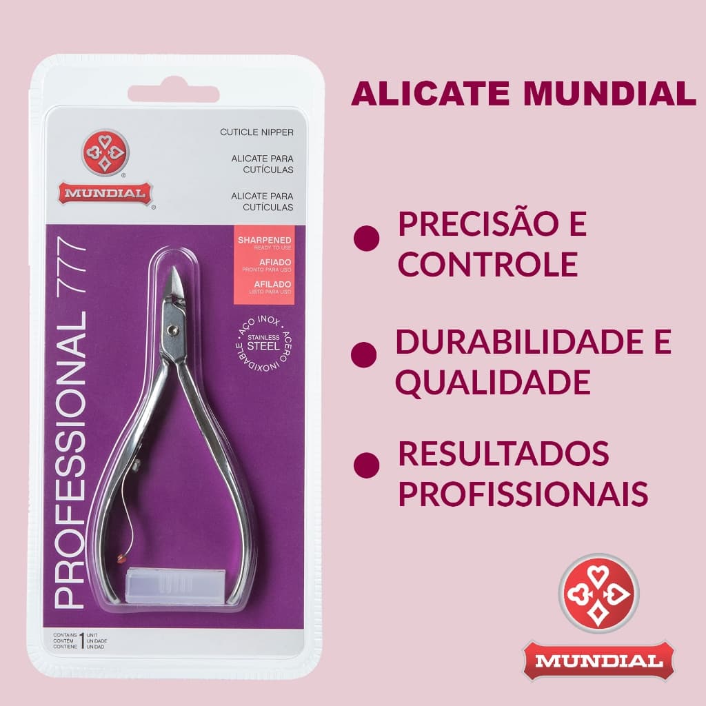 Alicate de Cuticula Profissional e Cortador De Unha Mundial 777 e 522