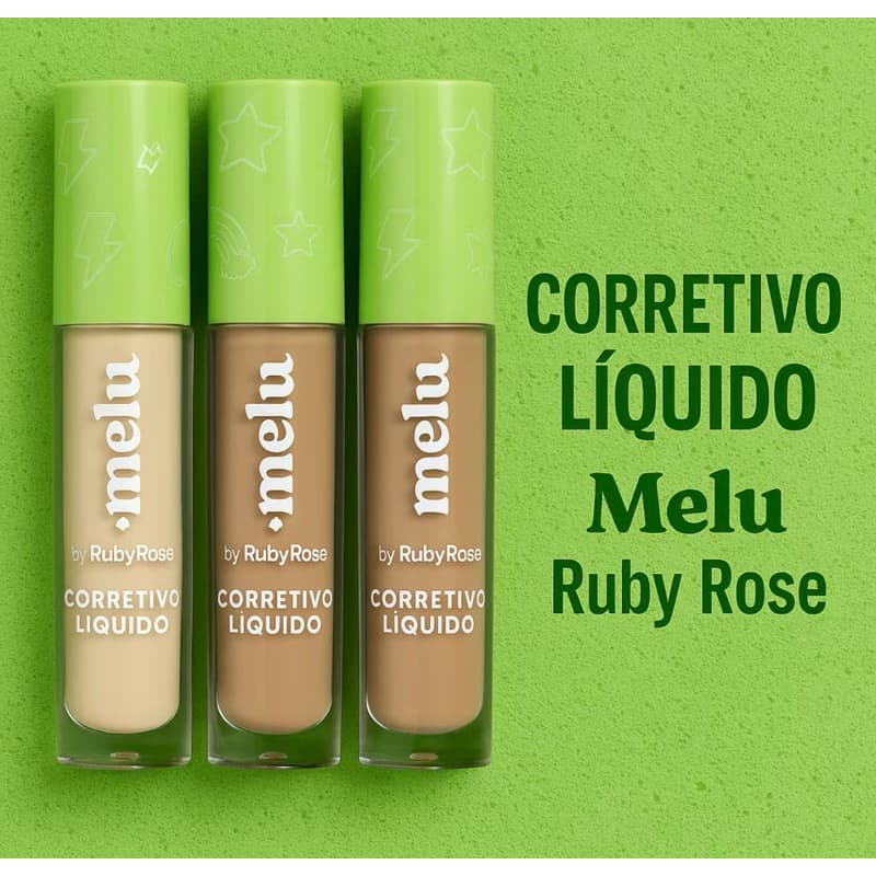 Corretivo Líquido Melu Verde by Ruby Rose Corretivo Alta Cobertura