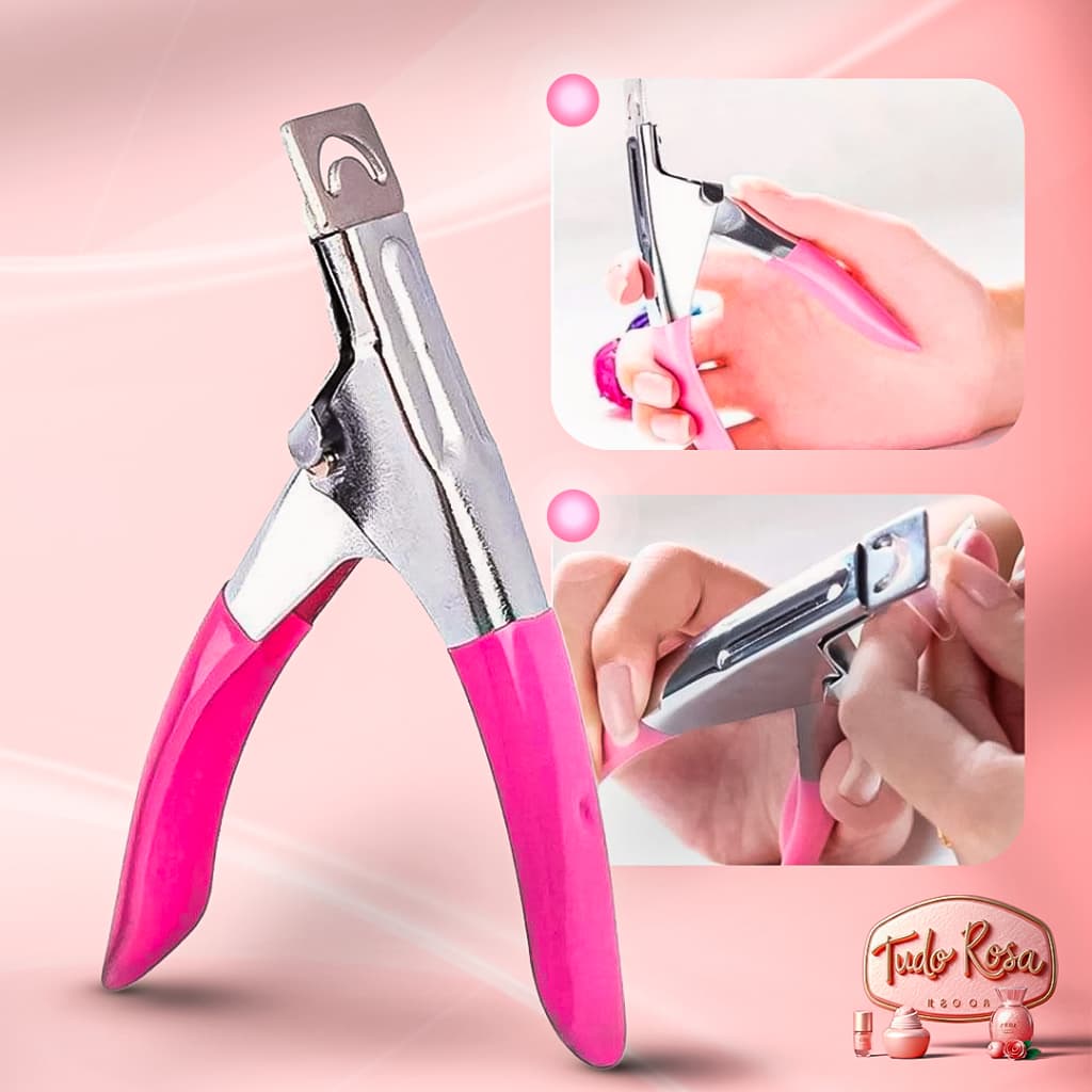 Alicate Cortador De Tips Unha Postiça Acrigel Alongamento De Unhas Profissional
