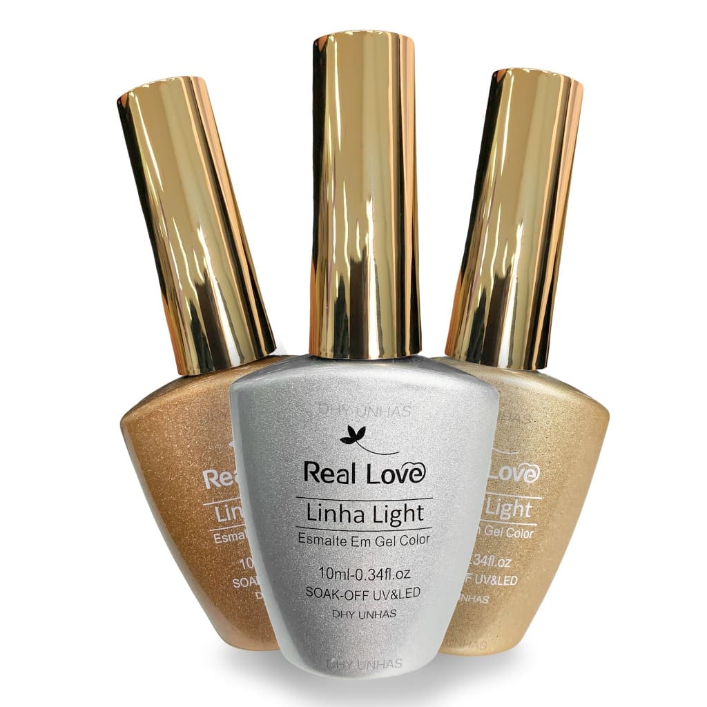 Esmalte em Gel - Real Love 10ml Silver/Gold - Prata/Dourado