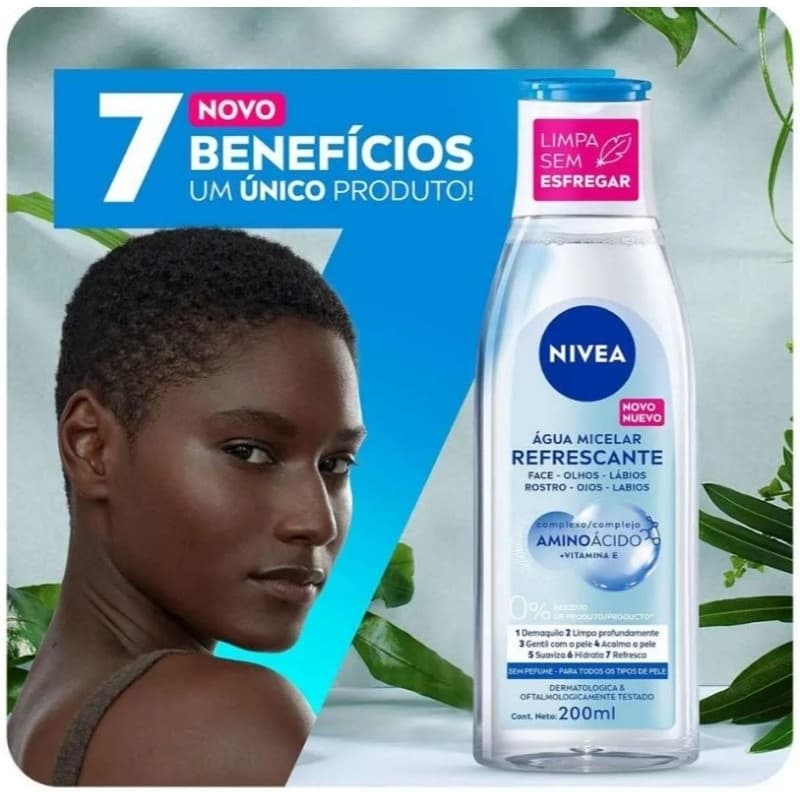 NIVEA Água Micelar Refrescante Solução de Limpeza 7 em 1 200ml