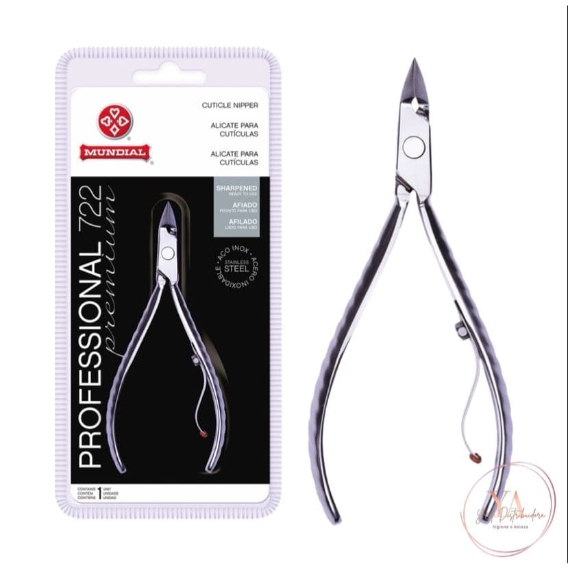 Alicate Para Cutículas 722-PR Professional Premium Aço Inox Mundial