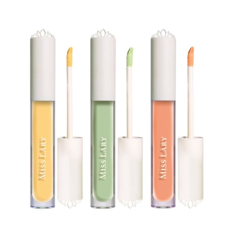 Corretivo Colorido Miss Lary Alta Cobertura Salmão, Verde, Amarelo Longa Duração Vegano e Hidratante