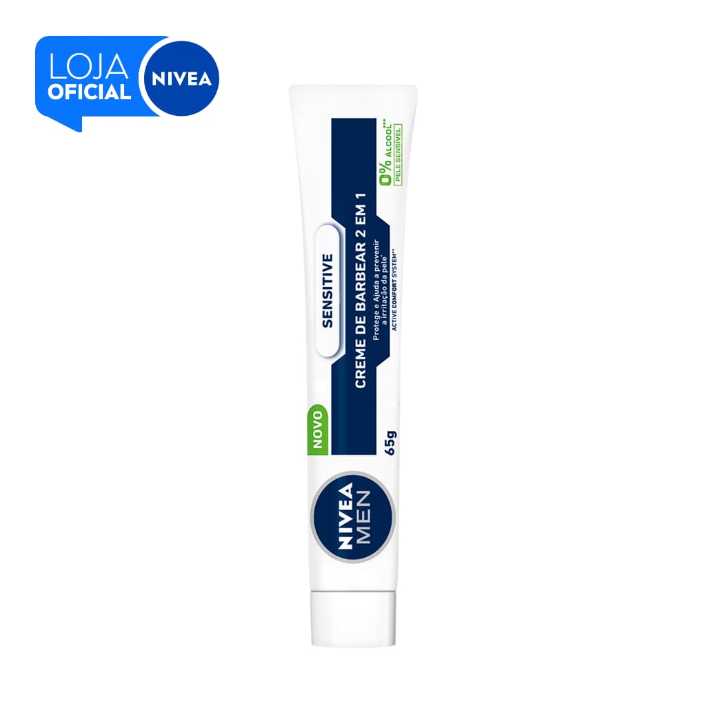 NIVEA MEN Creme de Barbear Sensitive 2 em 1 65g