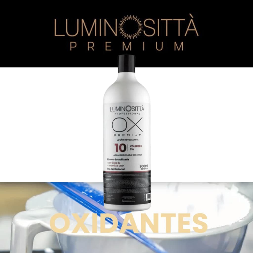 Luminosittà Agua Oxigenada, Loção reveladora Água Oxigenada, OX de 10 volumes 900ml