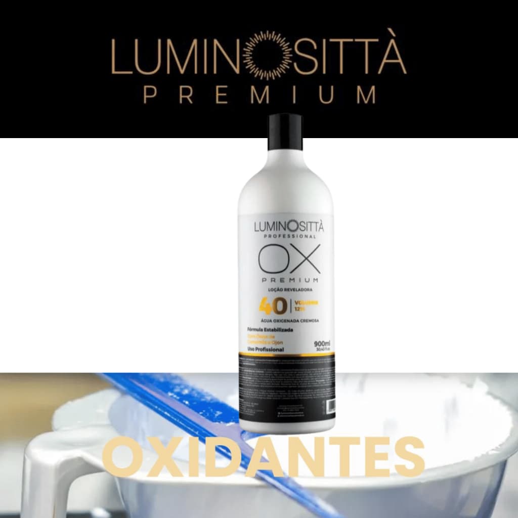 Luminosittà Agua Oxigenada, Loção reveladora Água Oxigenada, OX de 40 volumes 900ml