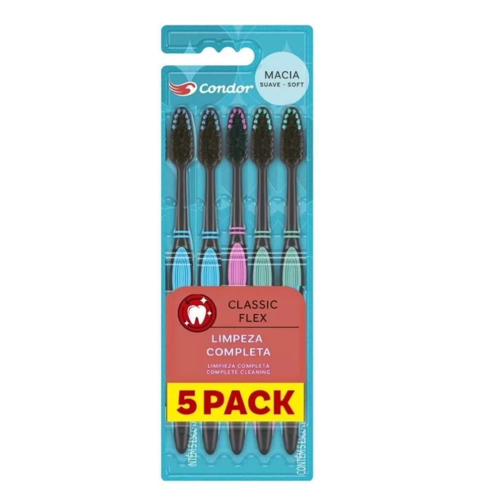 Escova Dental Macia Condor Classic Flex 5 Unidades