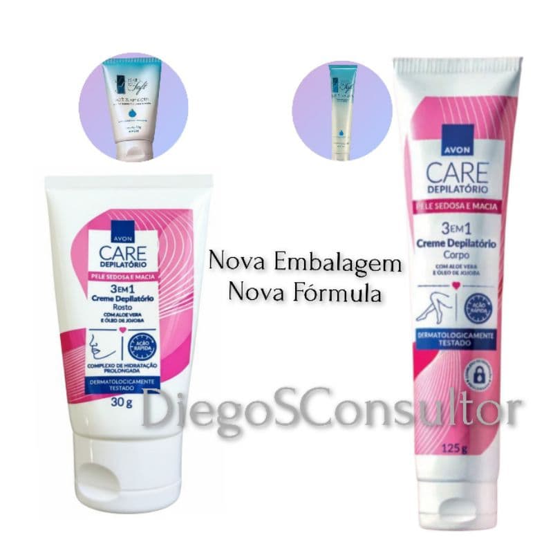 Creme Depilatório Avon Care, Rosto ou Corpo.