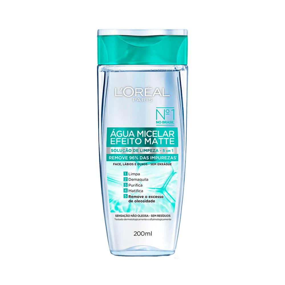 Água Micelar L'Oréal Efeito Matte 200Ml