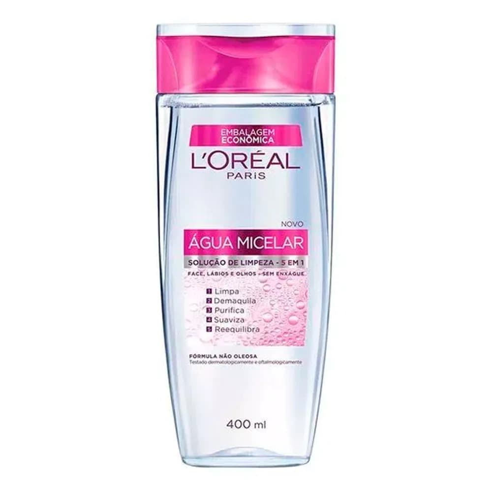 Água Micelar L'Oréal Paris 5 Em 1 - Demaquilante 400ml