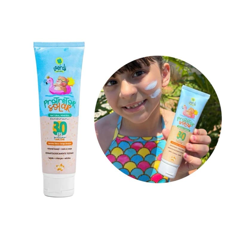 PROTETOR SOLAR INFANTIL - fps 30, rosto e corpo - bebês, crianças e adultos