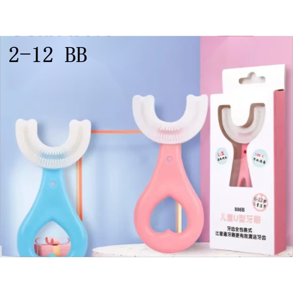 Crianças escova de dentes em forma de u infantil bebê 2-12 anos de idade crianças cerdas macias Silicone limpeza Oral es