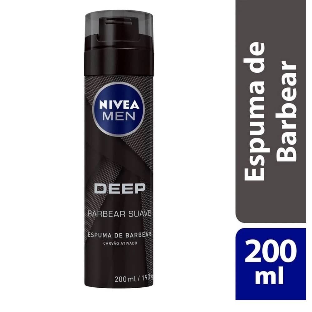 Espuma de Barbear NIVEA Deep Black  200ml