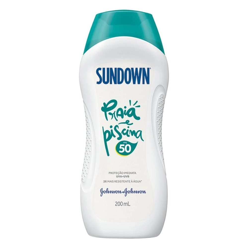 Protetor Solar- Sundown- Praia e Piscina- FPS 50- Johnson&Johnson- 200ml ou 120ml