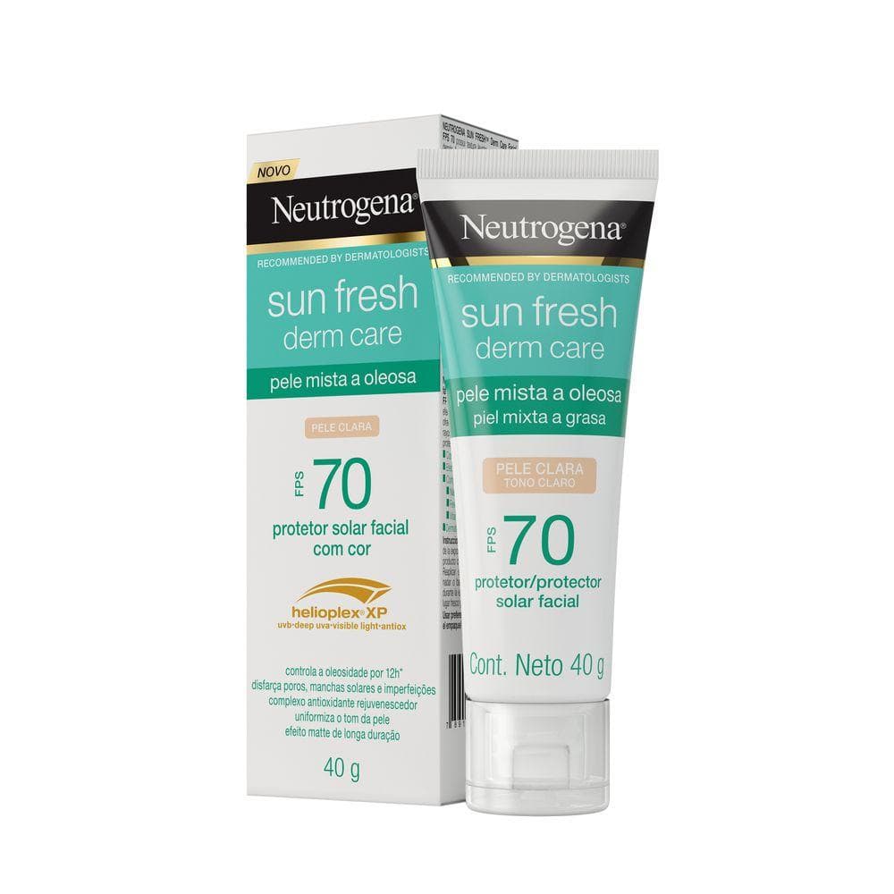 Protetor Solar Neutrogena Sun Fresh Pele Oleosa Clara FPS 70 40g